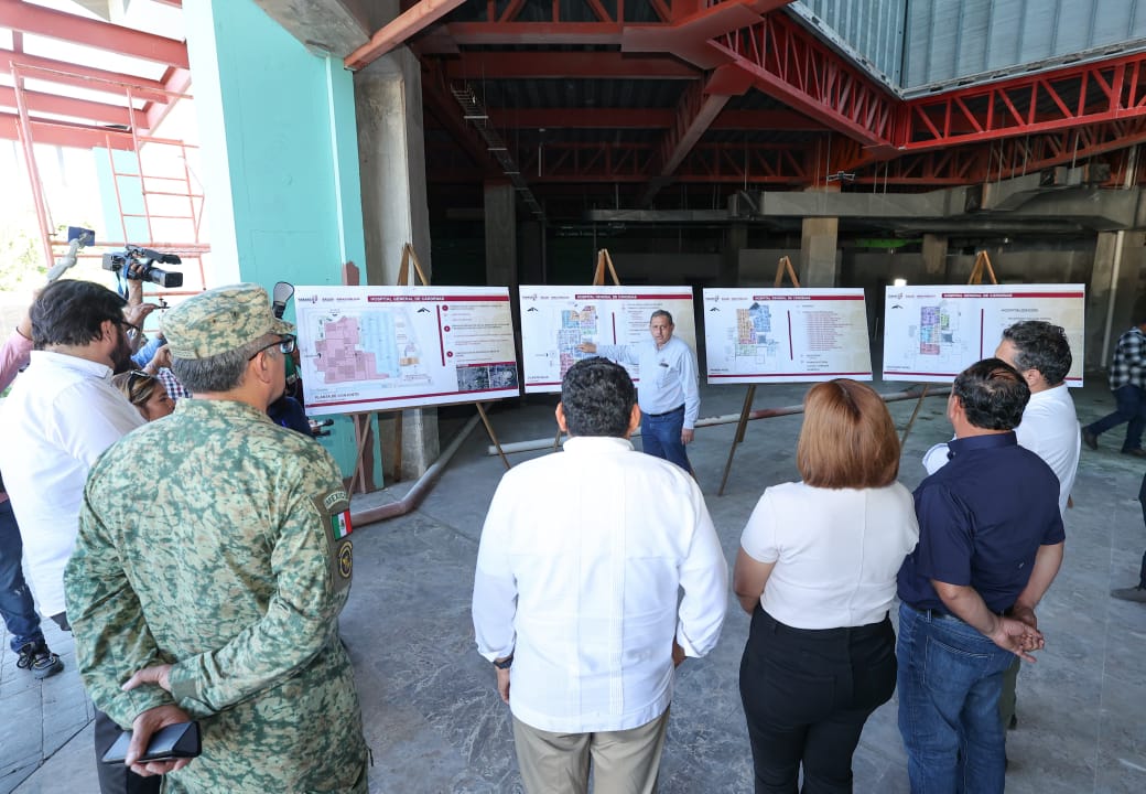 Supervisa Gobernador Javier May Rodríguez construcción de nuevo Hospital General de Cárdenas