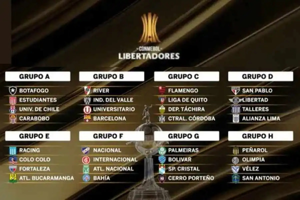 Definidos los grupos de la Copa Libertadores 2025