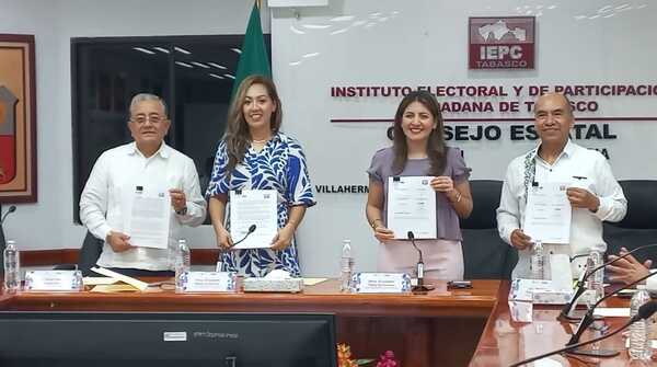 19 mdp, costo del convenio firmado entre el INE Tabasco y el IEPC Tabasco