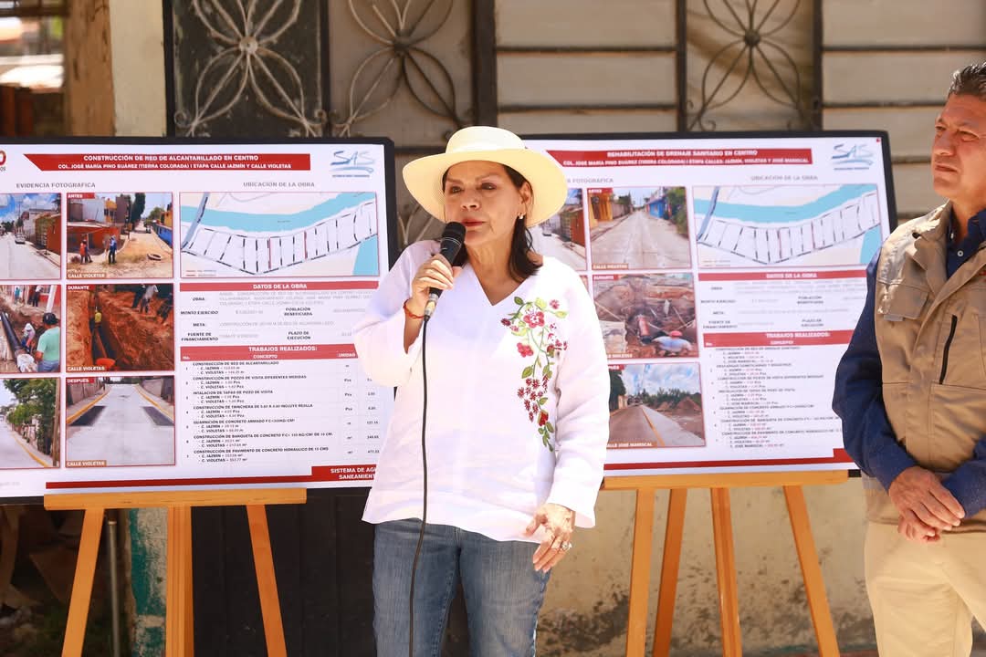 Inaugura Yolanda Osuna obras hidráulicas y de pavimentación en Tierra Colorada y Casa Blanca