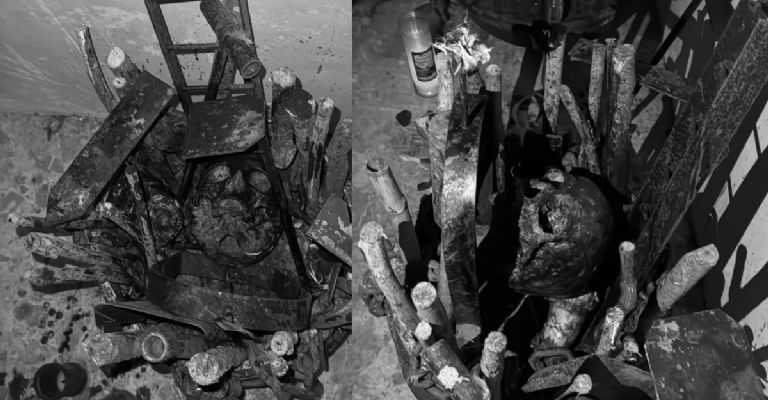 Hallan altar con cráneos humanos en casa de excolaborador de Cuauhtémoc Blanco