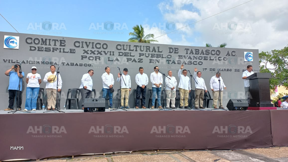 Comité Cívico Cultural AC marcha y eleva oraciones por la Paz de Tabasco