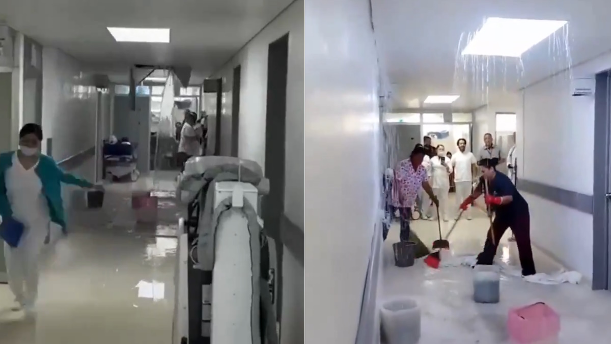 Se inunda hospital del ISSSTE en Matamoros