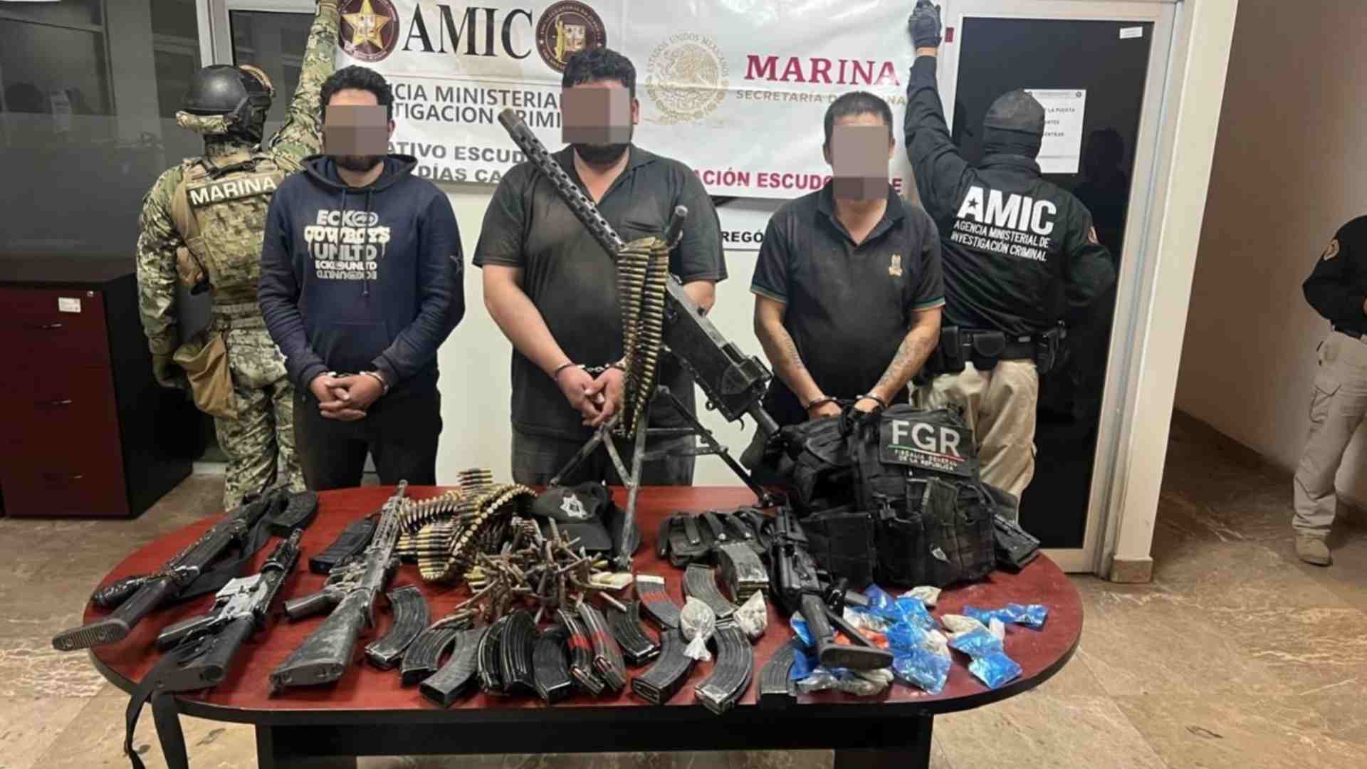 Semar decomisa armamento y rescata a dos menores en Sonora