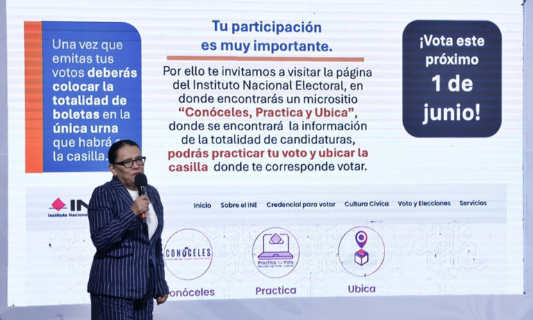 Rosa Icela Rodríguez explica los lineamientos para que funcionarios puedan promover la elección judicial