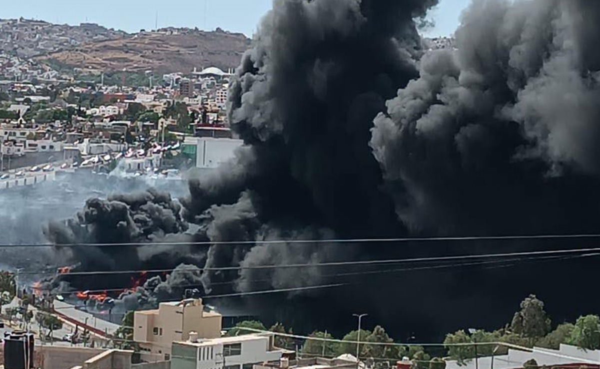 Incendio consume campo de tiro de la Policía de Zacatecas; niños jugaban con pirotecnia