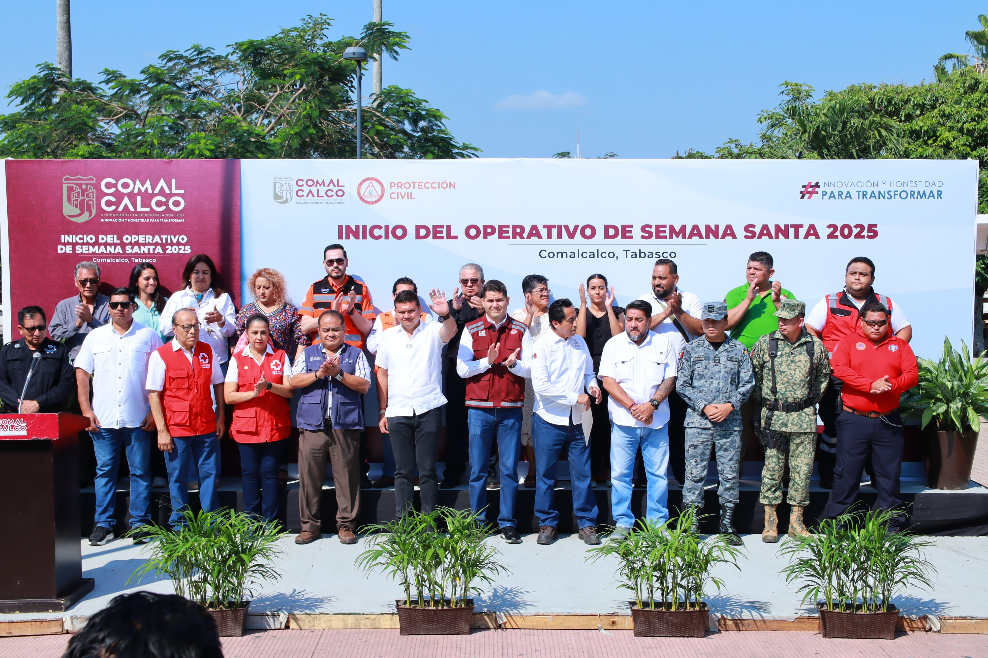 Inicia operativo de Semana Santa en centros turísticos y carreteras de Comalcalco