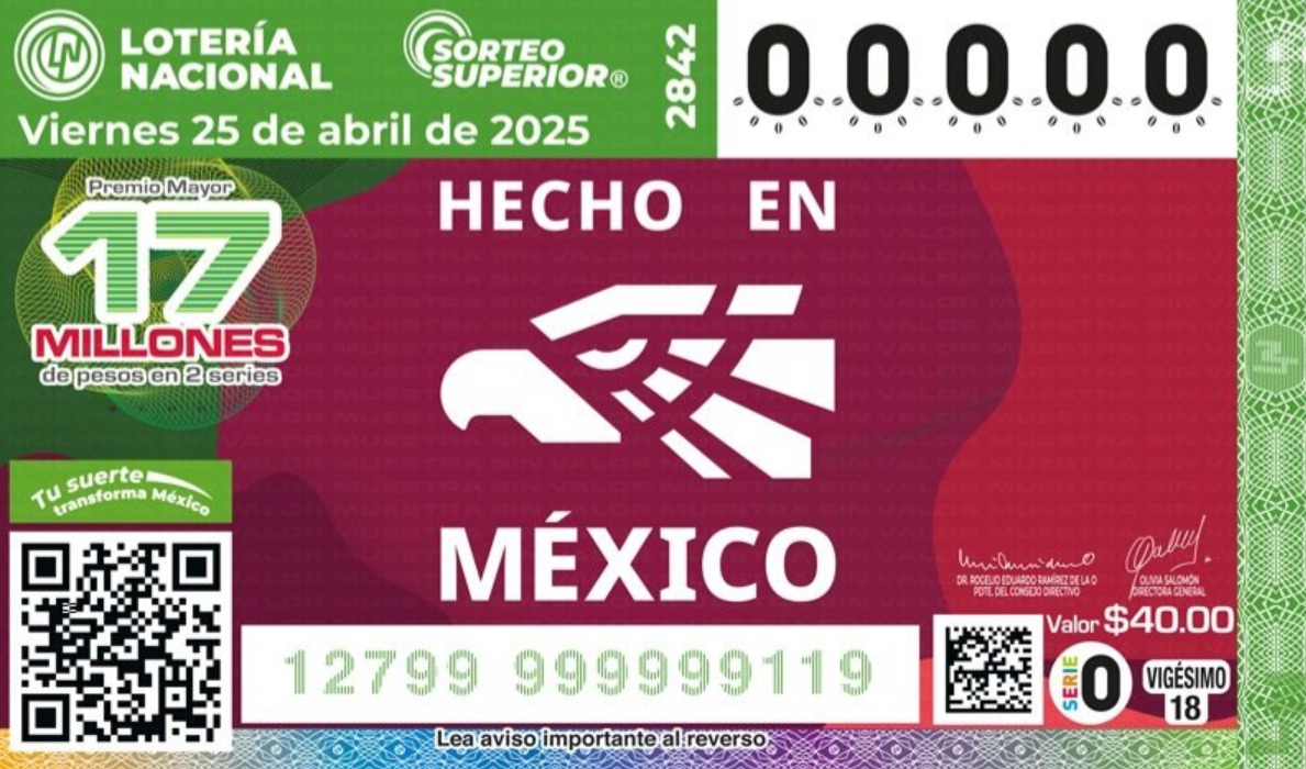 Lotería Nacional emite billete alusivo al programa Hecho en México