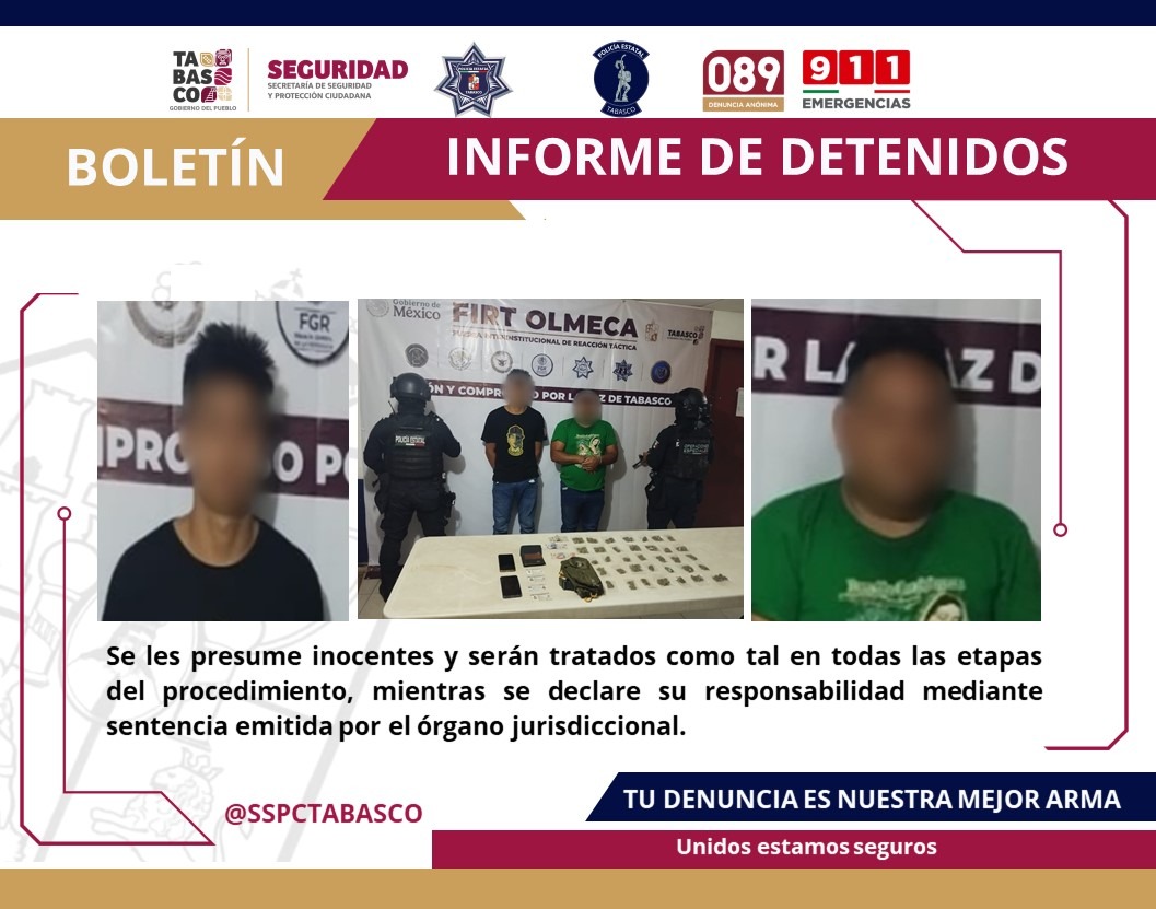 Dos masculinos detenidos en Cárdenas por la FIRT Olmeca