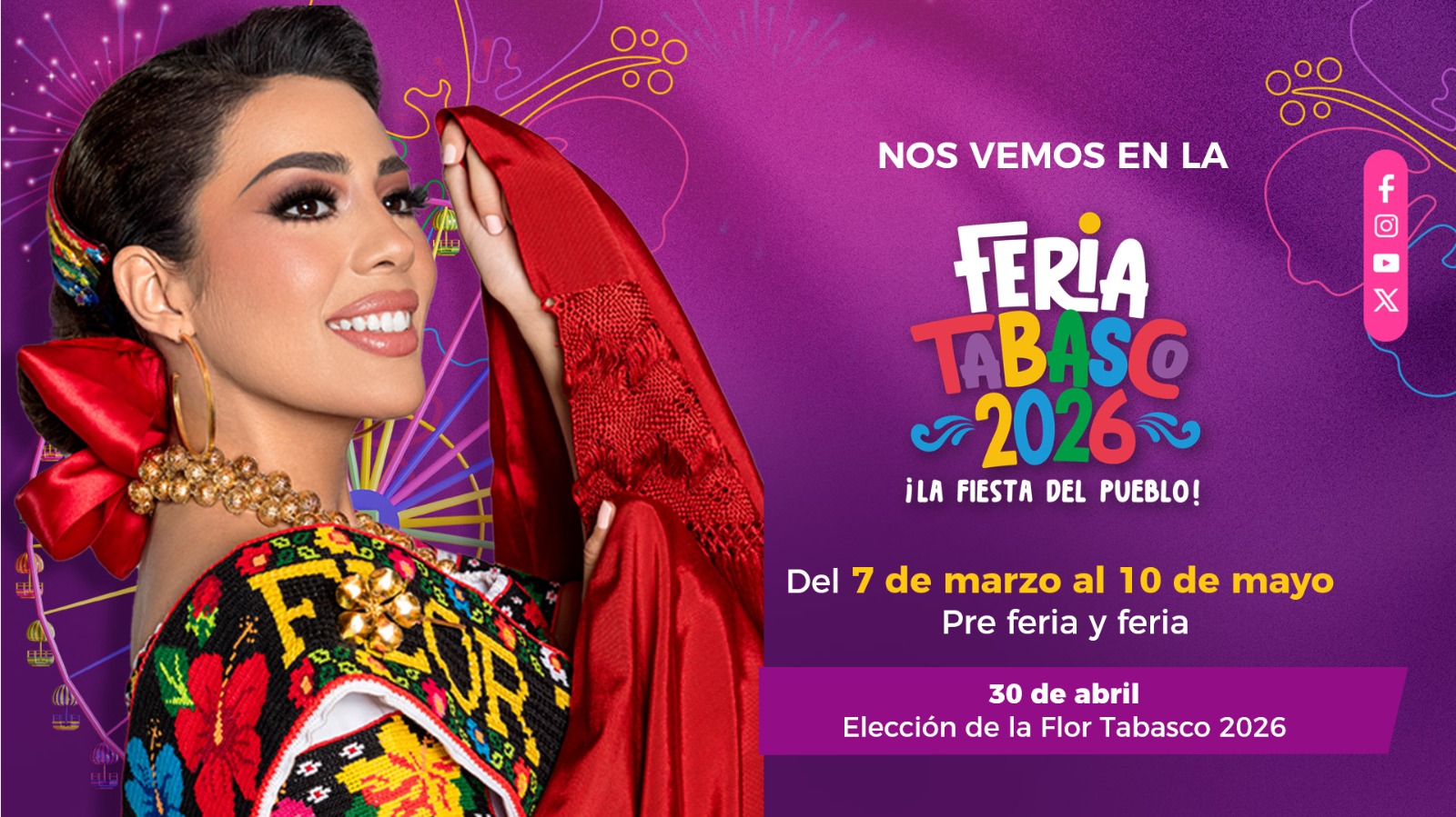 Del 1 al 10 de mayo será la Feria Tabasco 2026