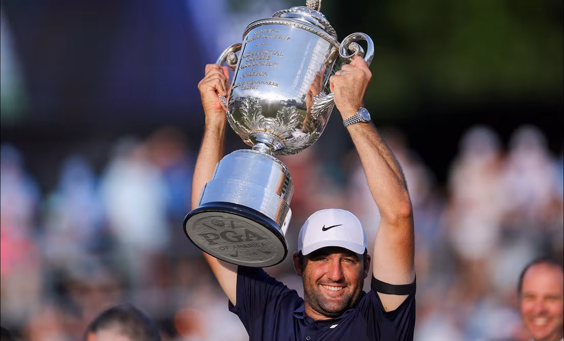 Scottie Scheffler se convierte en tricampeón major de golf
