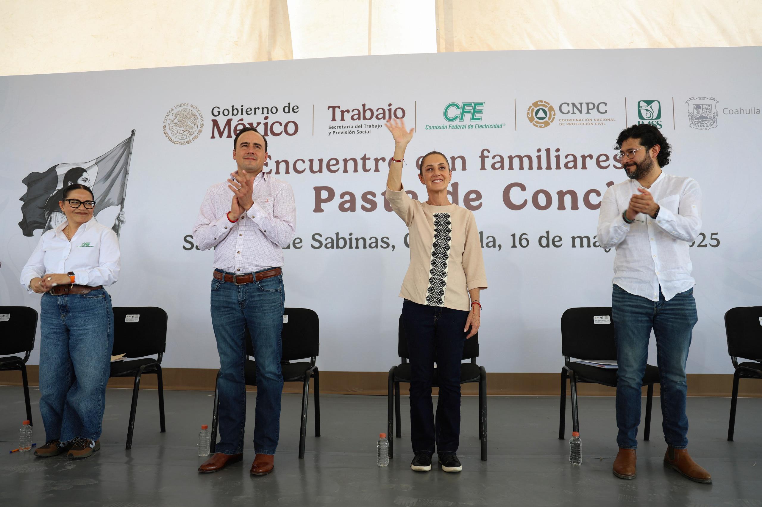 Claudia Sheinbaum se compromete a encontrar a todos los mineros