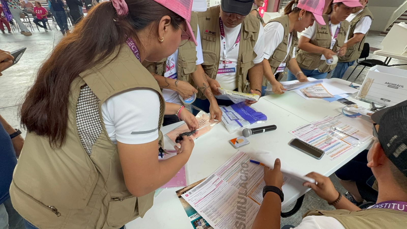 INE realiza simulacro electoral para elección del Poder Judicial