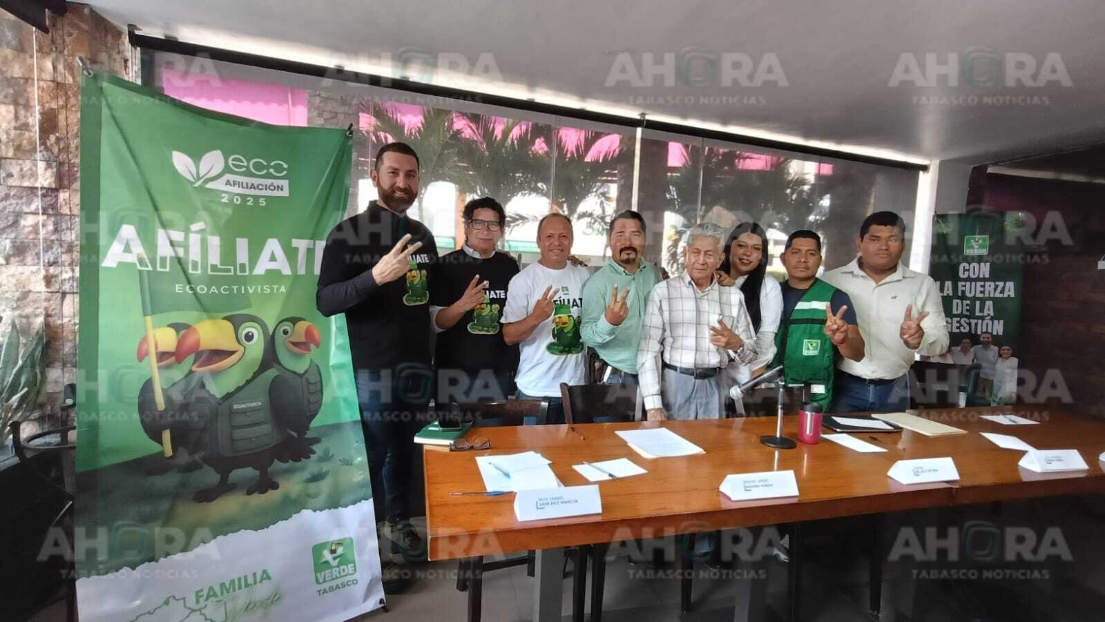 PVEM Tabasco afiliará a 20 mil ciudadanos en tres meses