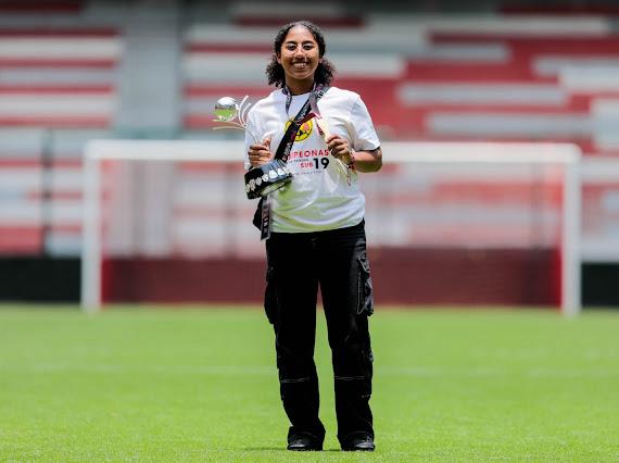 La tabasqueña Afrodita López levanta el título de la Liga Mx con el América Sub-19 venciendo a Toluca