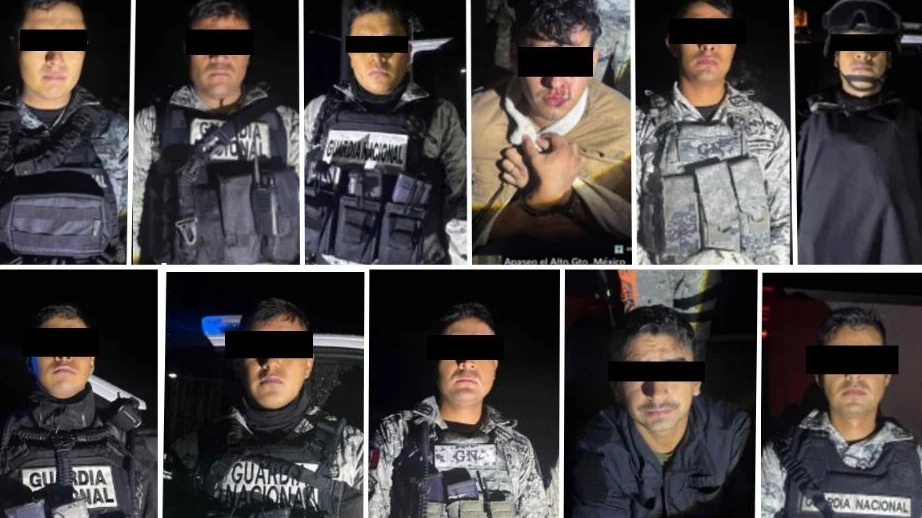 Detienen a 11 elementos de la GN en Guanajuato por presunto robo de combustible