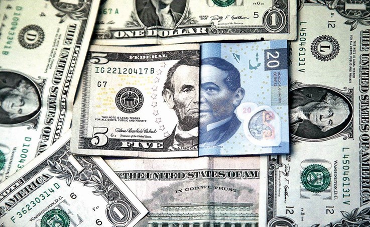 Peso mexicano cede terreno tras datos laborales de Estados Unidos