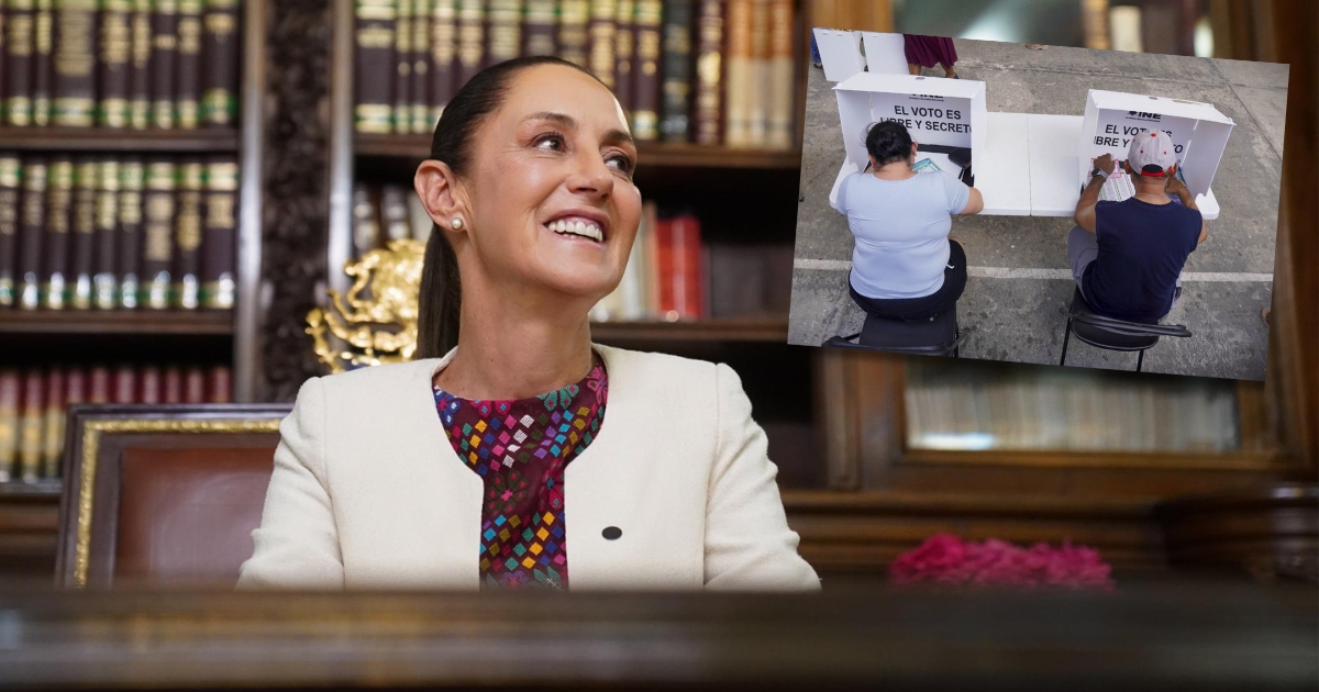 “Todo un éxito”: Sheinbaum asegura que votaron cerca de 13 millones en la elección judicial