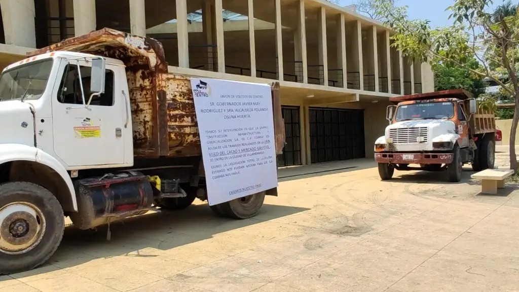 Constructoras adeudan 300 mil pesos a volqueteros en Centro