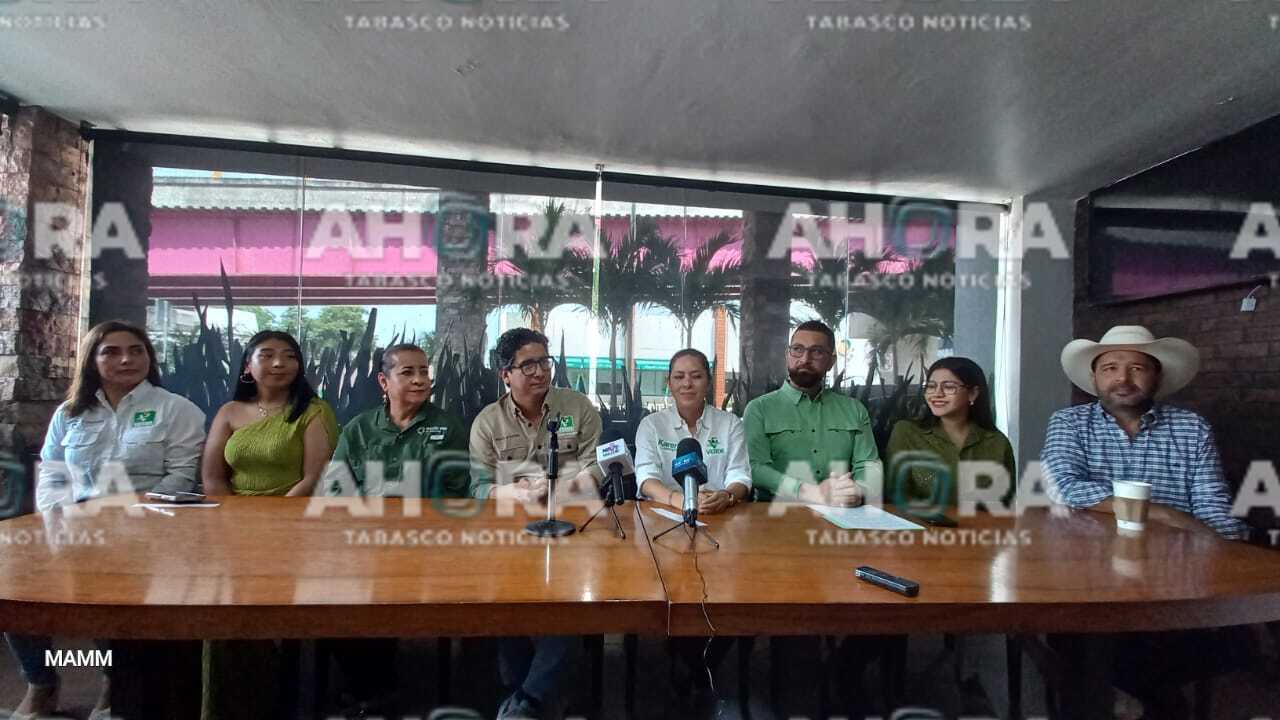 Karen Castrejón líder nacional del PVEM da banderazo de inicio de campaña de afiliación en Nacajuca y Cárdenas