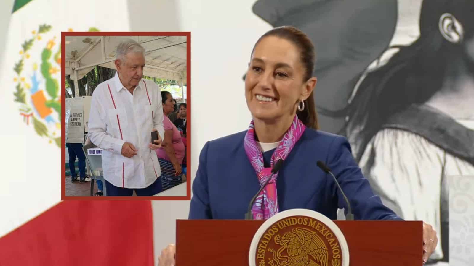 «Nos dio mucho gusto verlo», Sheinbaum sobre reaparición de AMLO
