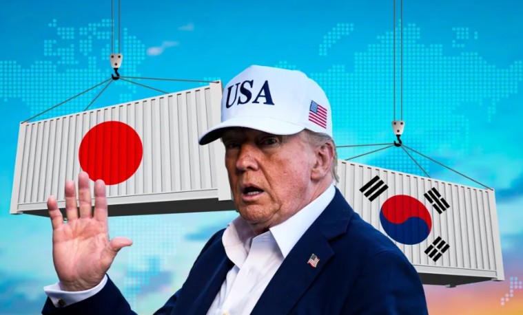 Trump impone aranceles de 25% a Japón y Corea del Sur