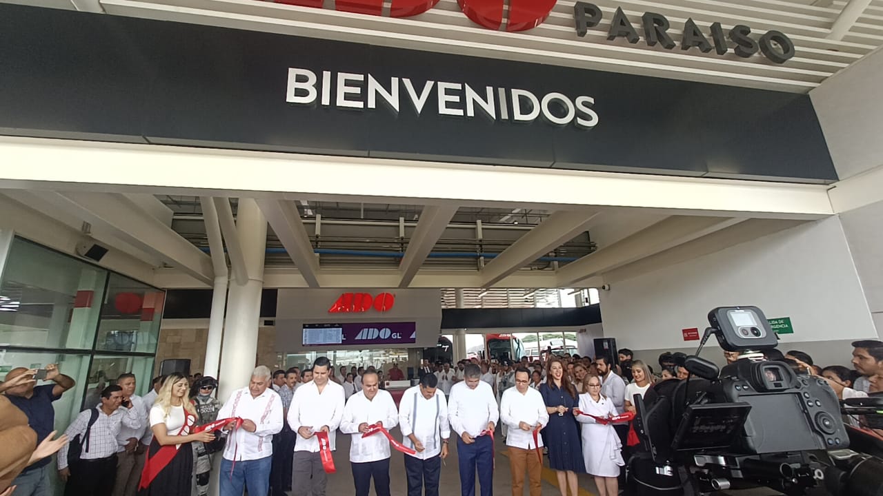Inaugura Javier May nueva Terminal Mobility ADO en Paraíso con inversión de 90 mdp