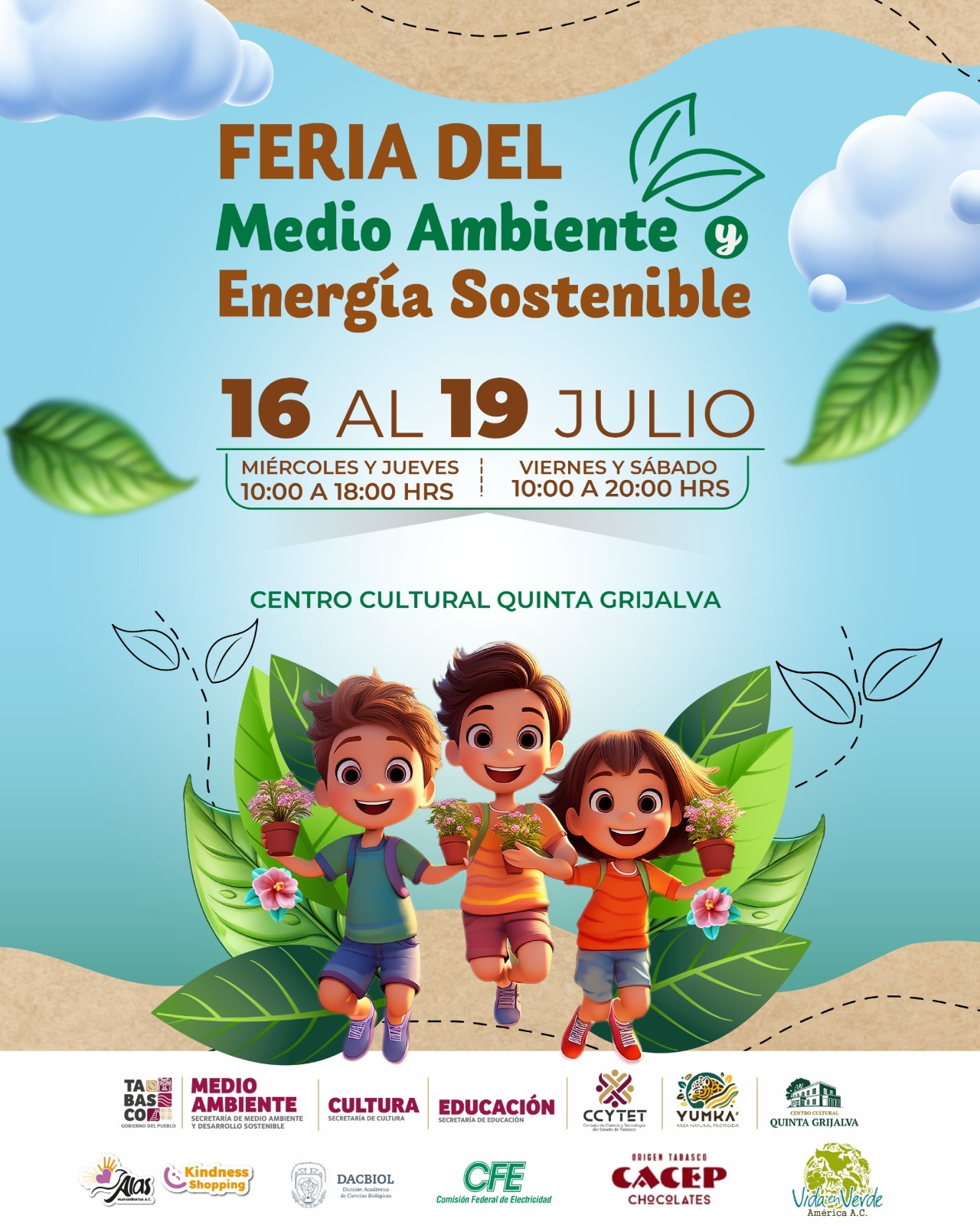Invitan a Feria del Medio Ambiente y Energía Sostenible en Villahermosa, en el Centro Cultural Quinta Grijalva