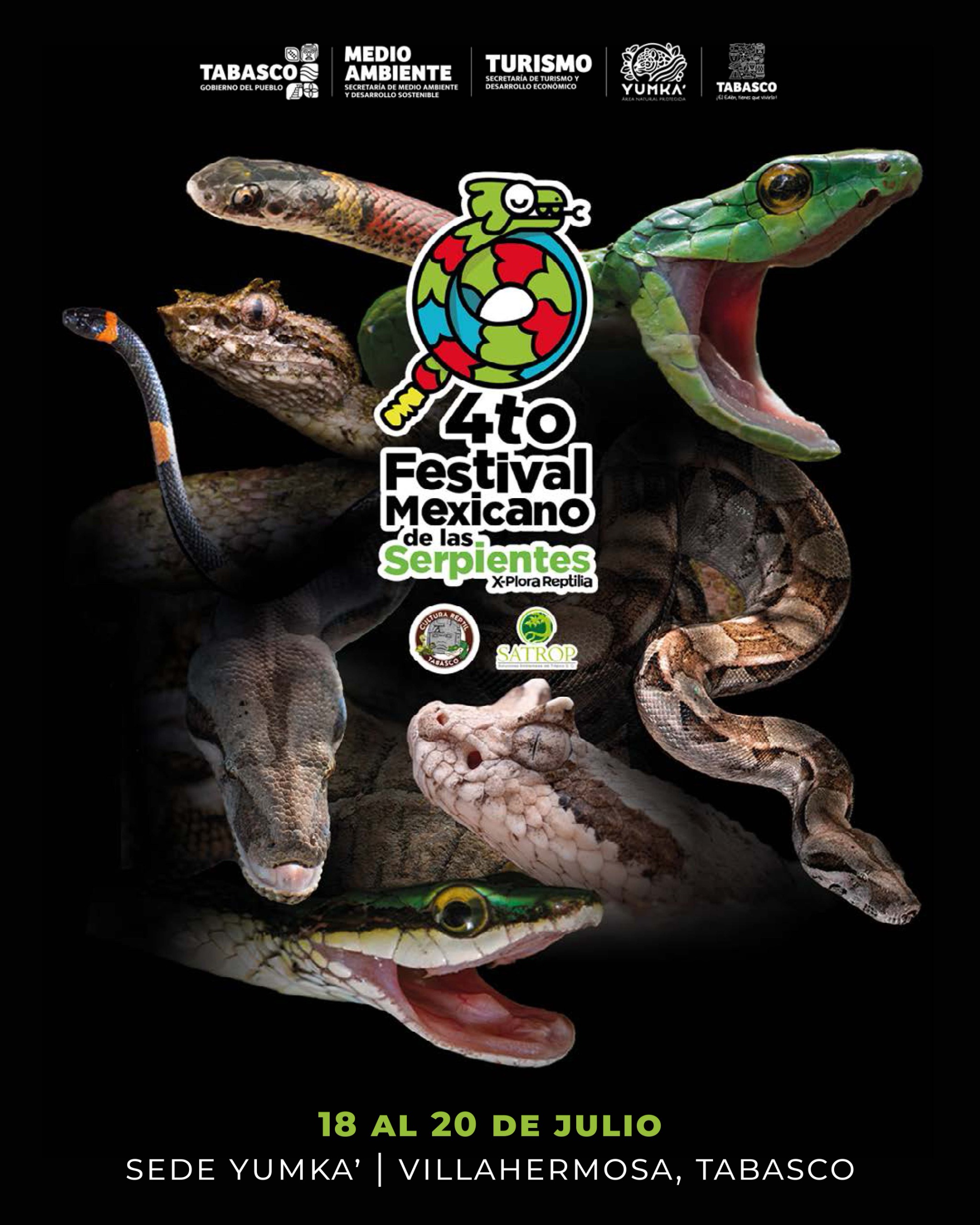 Yumka’, sede del 4° Festival Mexicano de las Serpientes, del 18 al 20 julio