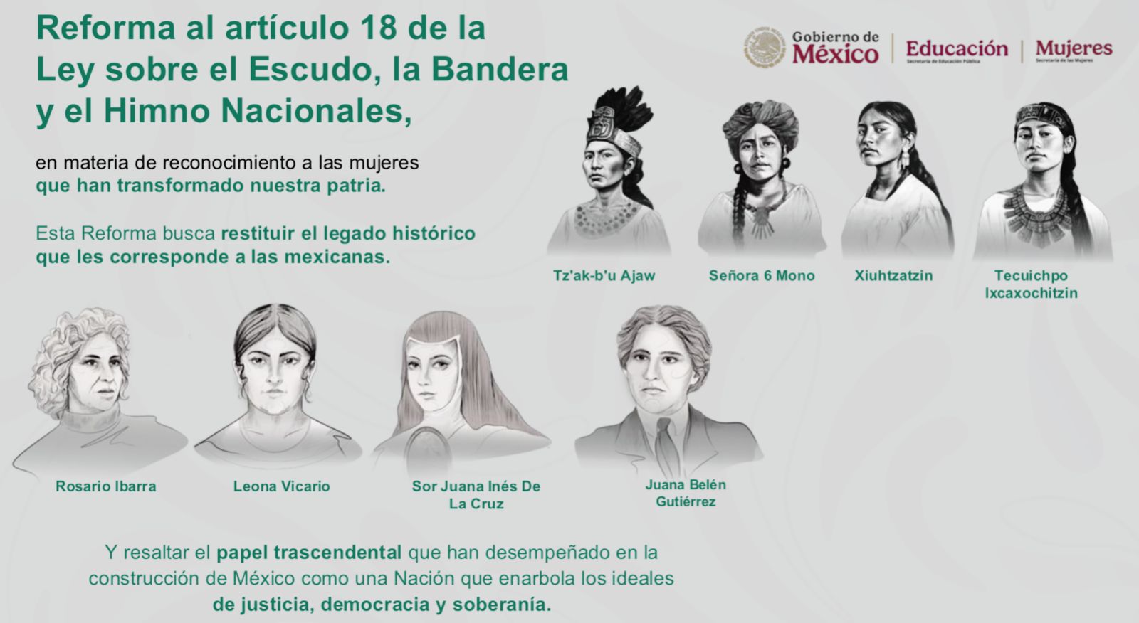 Después de más de 200 años, México honra a sus mujeres que forjaron la patria