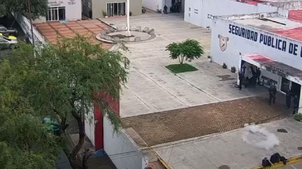 Atacan con dron a la policía de Uriangato