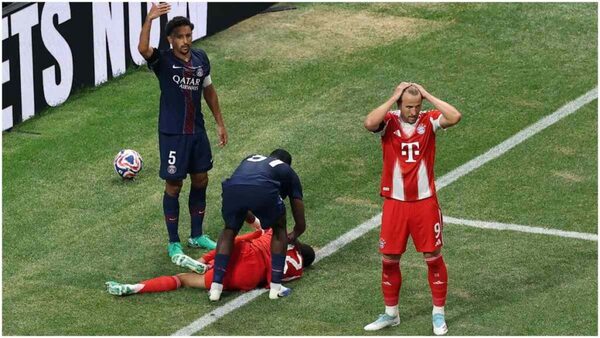 Jamal Musiala sufre una terrible lesión en el duelo PSG vs Bayern Munich
