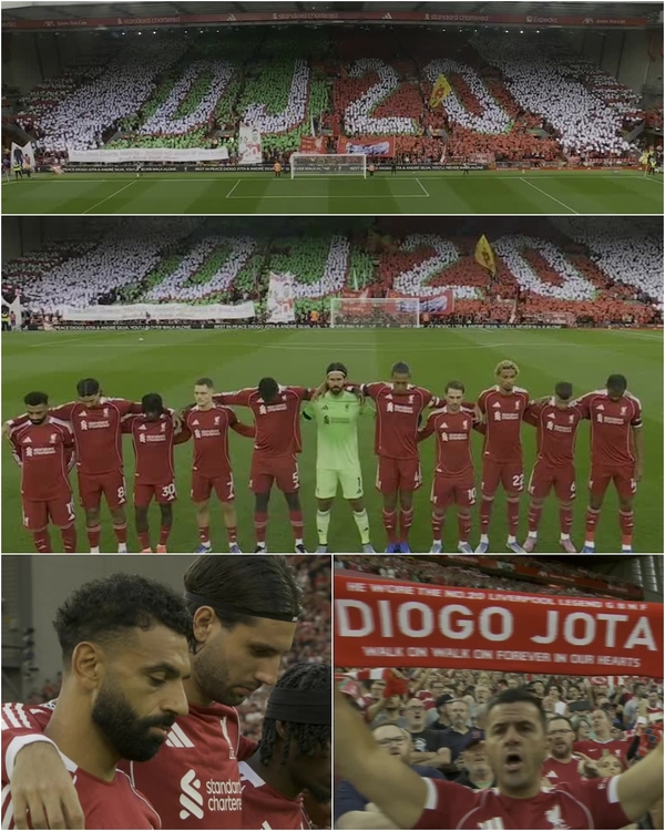 Anfield homenajea a Diogo Jota y André Silva en el inicio de la Premier League 2025/26