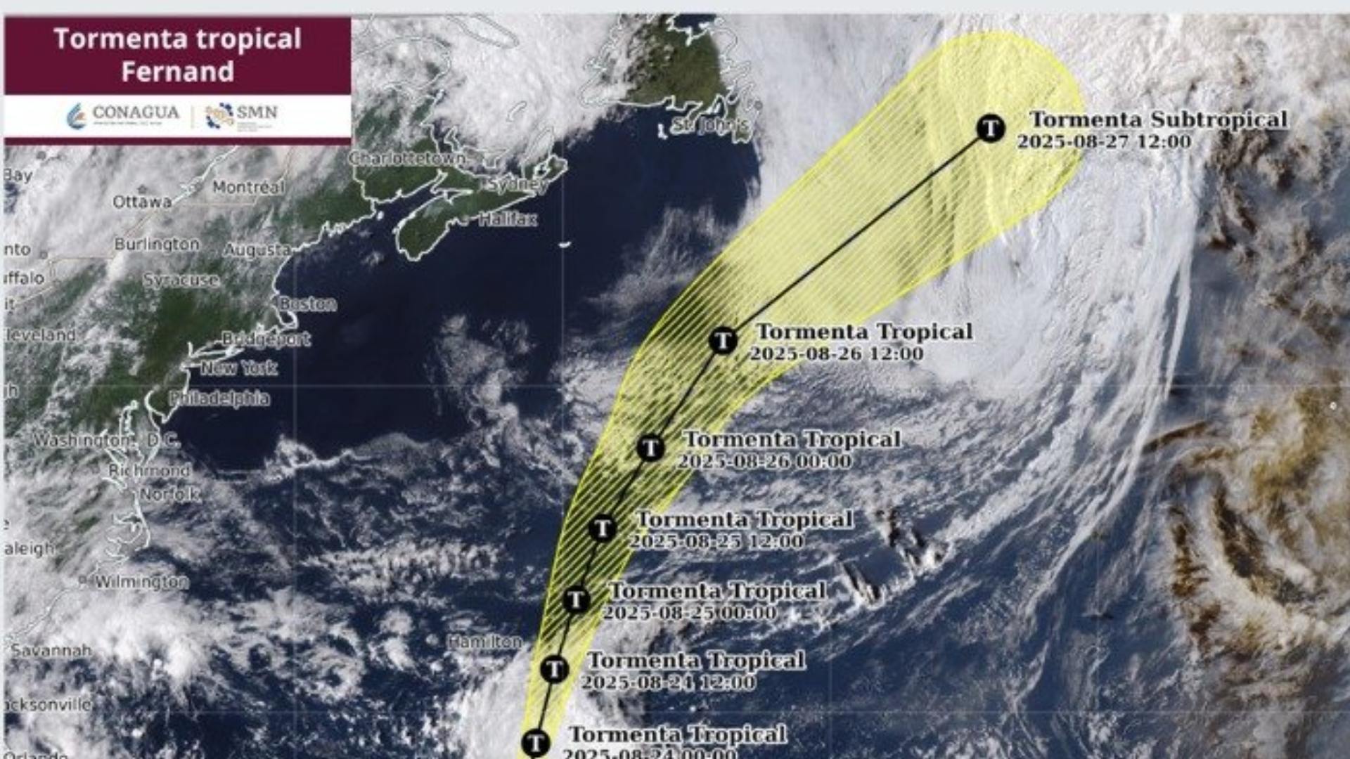 Fernand permanece en alta mar y se prevé que se debilite pronto