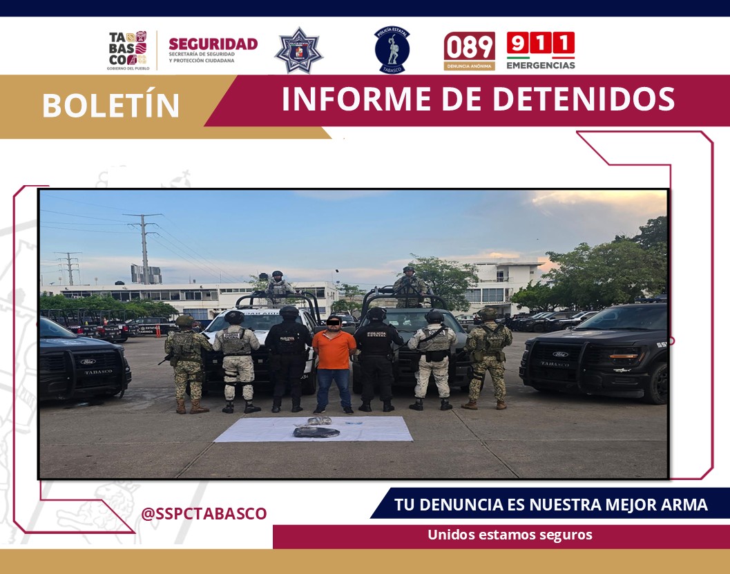 Aseguran a un masculino por presunto delito contra la salud en la colonia Guayabal