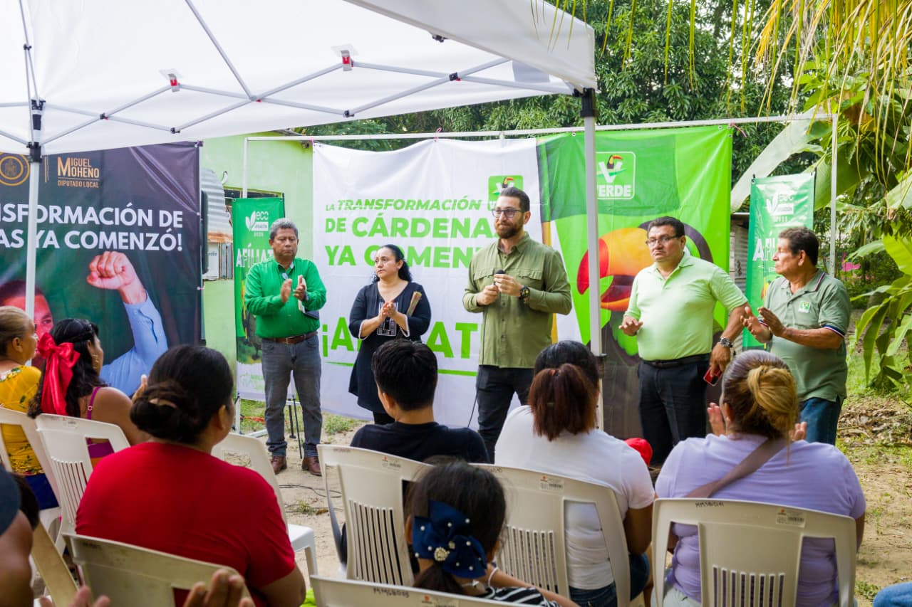 Moheno y “El Búho” fortalecen presencia del PVEM en el Plan Chontalpa