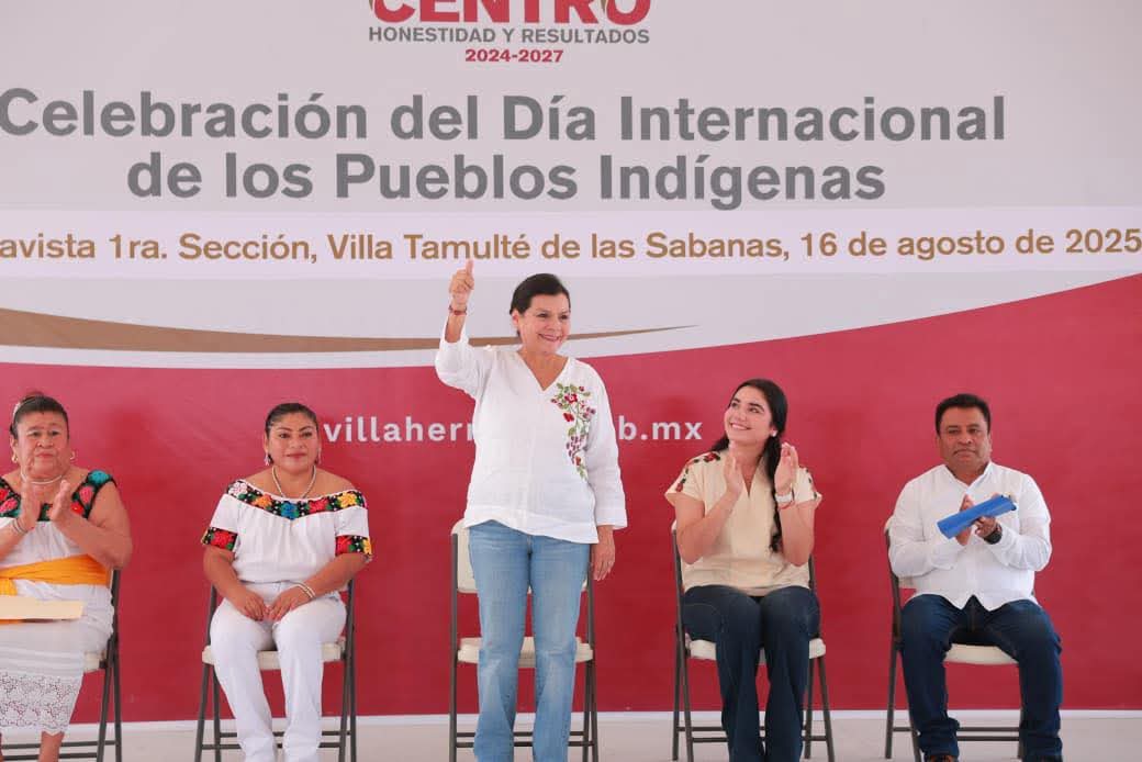 Festeja Yolanda Osuna en zona Yokot’an Día Internacional de los Pueblos Indígenas