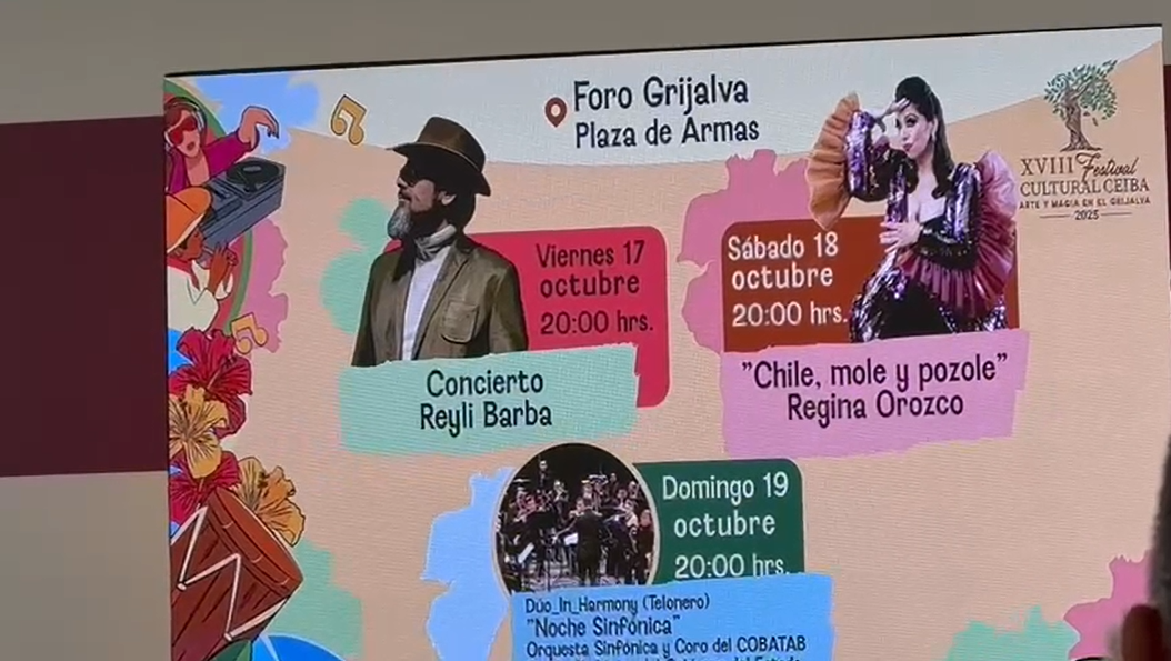 Festival Cultural CEIBA 2025 volverá al Centro Histórico de Villahermosa