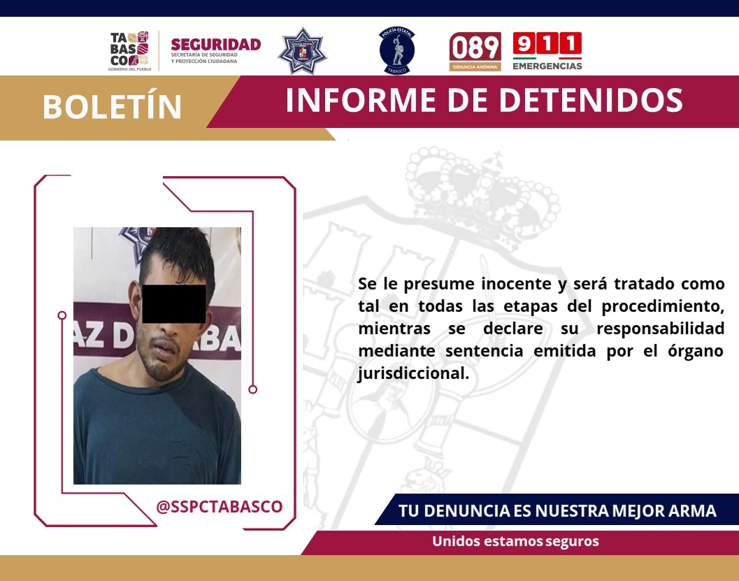 Detienen a sujeto con arma, droga y ponchallantas en Samarkanda