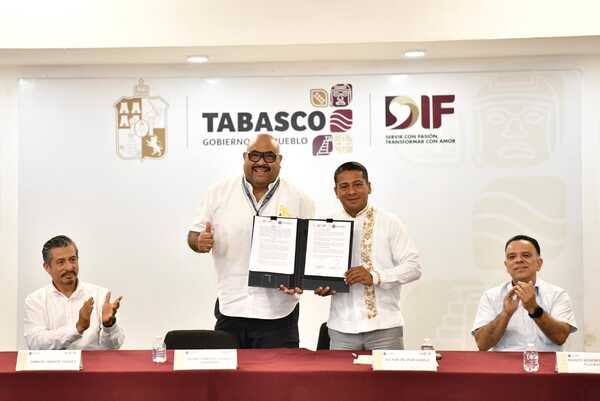 Firman Convenio de Colaboración DIF Tabasco y FGE