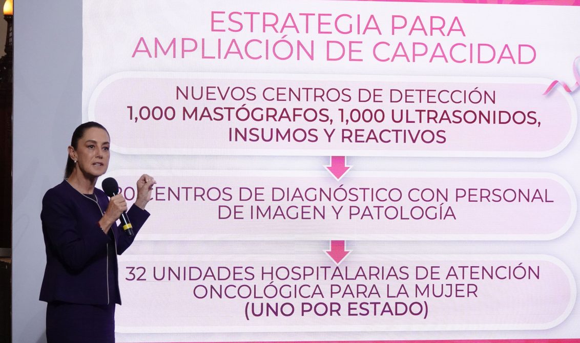 Sheinbaum anuncia inversión de 8 mil mdp para programa de atención universal para el cáncer de mama