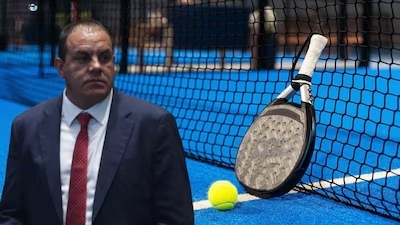 Cuauhtémoc Blanco es captado jugando pádel durante sesión de Cámara de Diputados