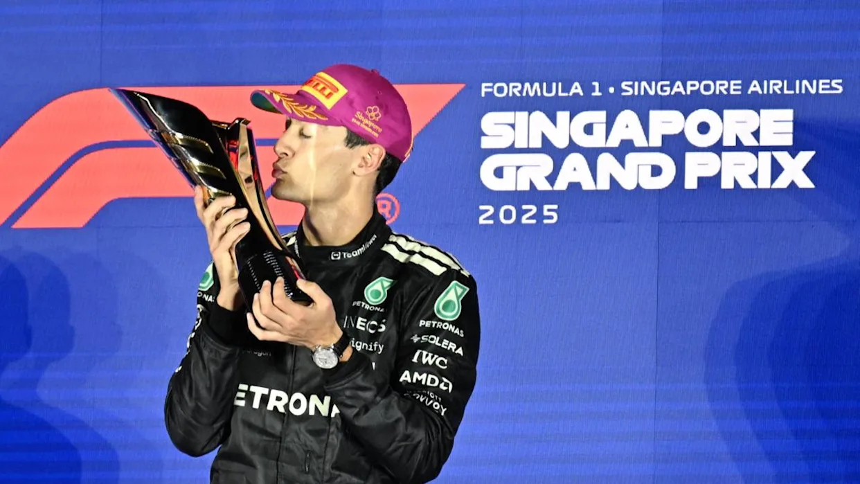 Russell gana el GP de Singapur; McLaren revalida el título de constructores de F1