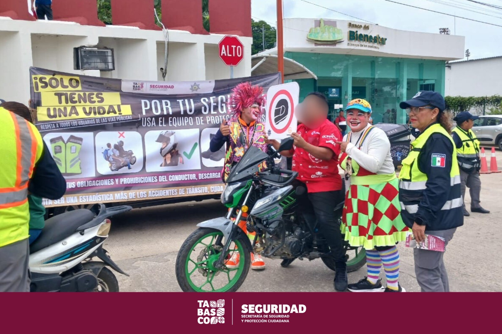 SSPC impulsa campaña de concientización a motociclistas en Tacotalpa, Tabasco