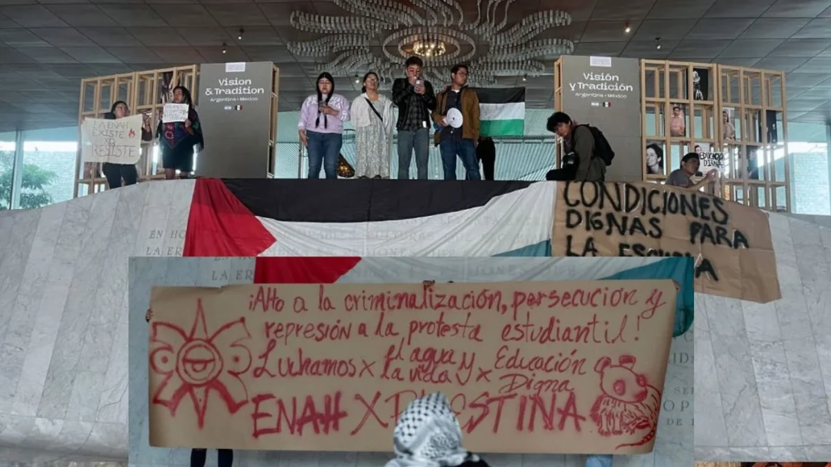 Estudiantes de la ENAH logran diálogo con autoridades tras protesta pacífica