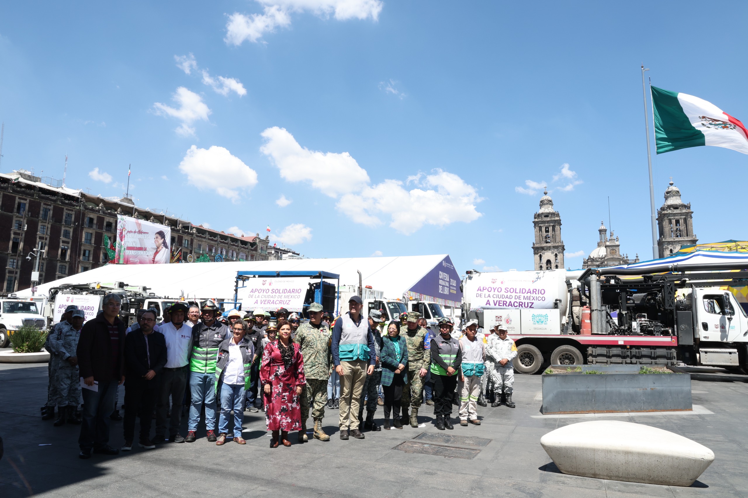 Centros de acopio, personal y vehículos: Brugada envía apoyo por lluvias a Veracruz