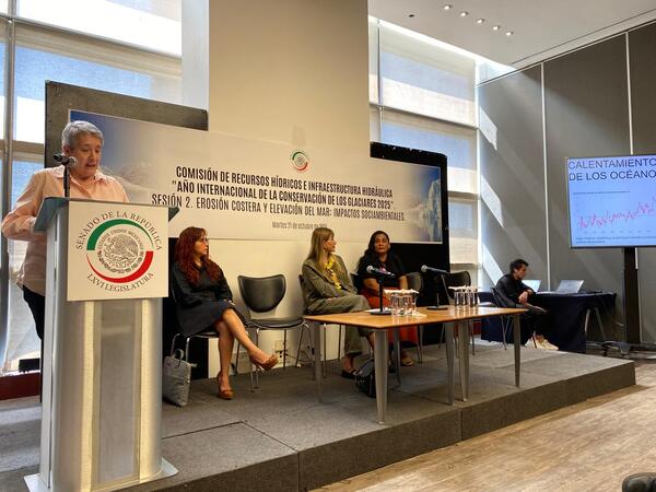 Investigadora de la UJAT expone en el Senado los riesgos de la erosión costera en México