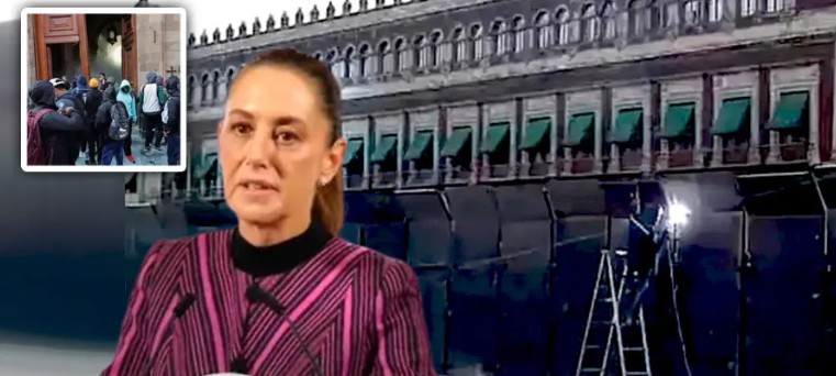 «No estamos en contra de las manifestaciones»: Sheinbaum asegura que vallas son para proteger