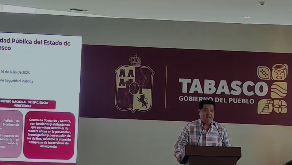 Tabasco propone reformas para fortalecer el Sistema Estatal de Seguridad Pública