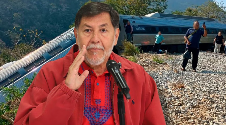 Noroña acusa a la oposición de sabotaje al Tren Interoceánico tras descarrilamiento